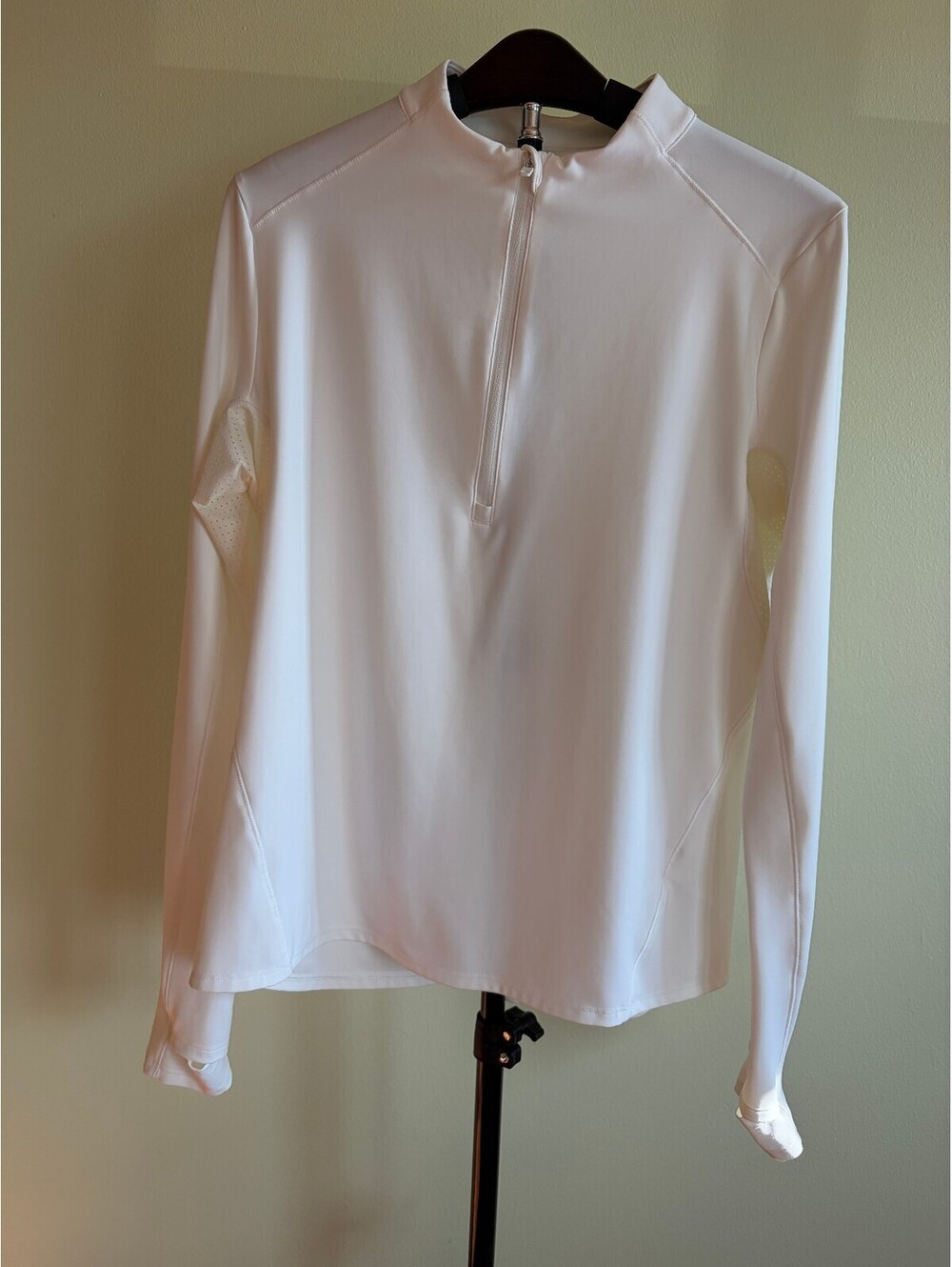 CALIA Women’s Large White Quarter Zip Long Sleeve Athletic Golf Pullover